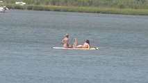Kendall Jenner & Hailey Baldwin bikini paddleboarding in The Hamptons