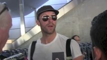 Chris Martin Spreads The Love At The Airport