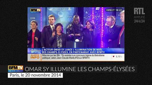 Omar Sy et Anne Hidalgo illuminent les Champs-Élysées