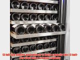 EdgeStar 155 Bottle Double Door Dual Zone BuiltIn Wine Cooler Black and Stainless Steel