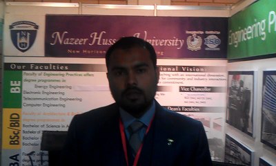 2014 Nazeer Hussain University representation in the IEEEP Fair.