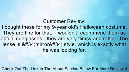 Kid's Aviator Style Sunglasses Review