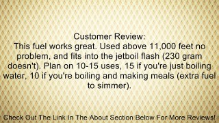 Jetboil Jetpower Fuel Review
