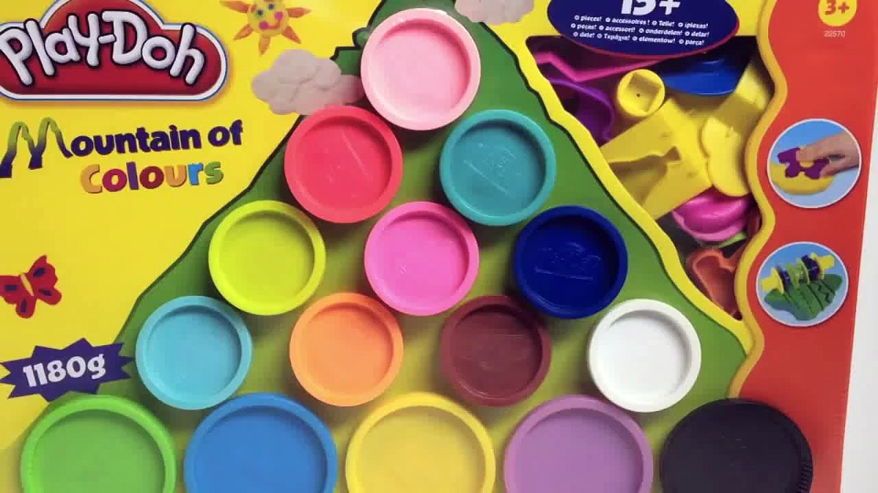 Play Doh Mountain of Colours Playset Hasbro Toys Playdough Rainbow Shapes and Molds video