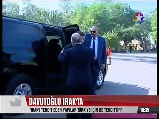 Irak'ta bulunan Başbakan Davutoğlu'nun konvoyunda kaza