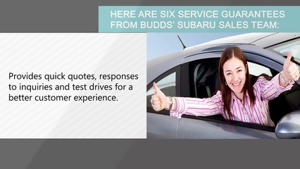 Six Service Guarantees from Budds’ Subaru