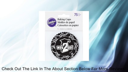 Wilton Standard Baking Cups, Graduation, 75-Pack
