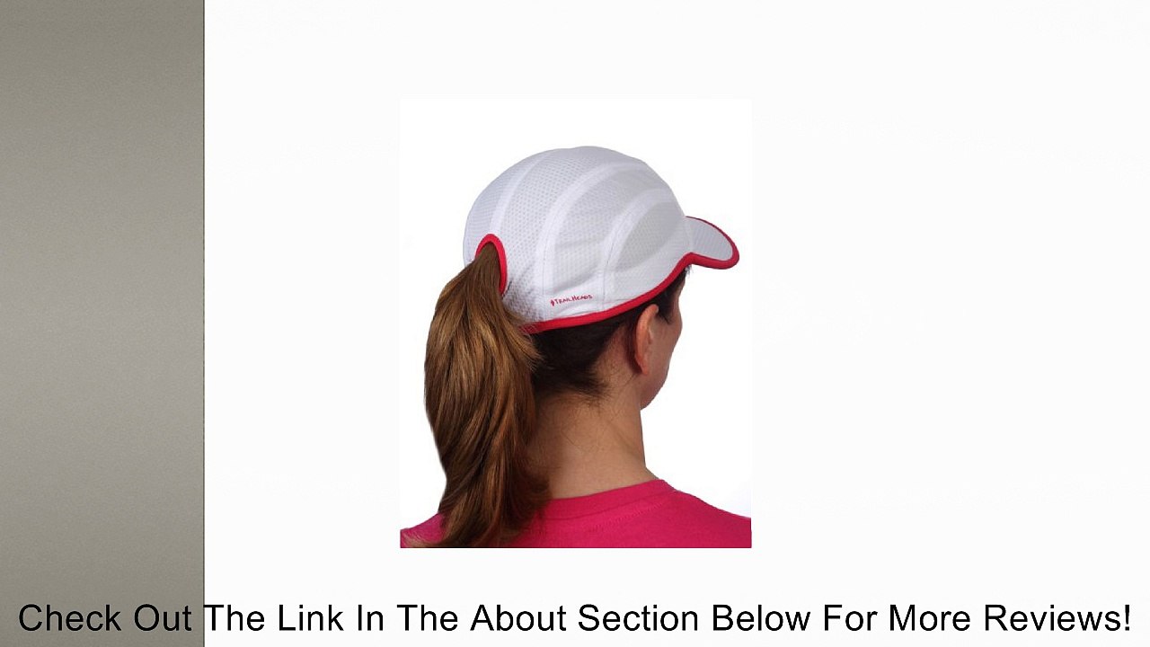 TrailHeads Goodbye Girl Ponytail Running Cap - white / pink Review