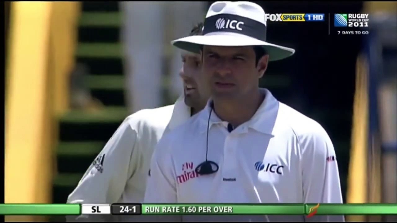 Nathan Lyon  39 s first ball in test cricket  watch what happens