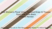 Hue Women's Floral Vines Textured Knee Hi Trouser Sock One Size Black