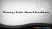 M3 - Choosing a Product Name and Brand Name