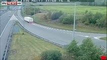 RAW: Shocking Moment! Lorry Driver does a U-Turn on M6 Motorway | CCTV VIDEO