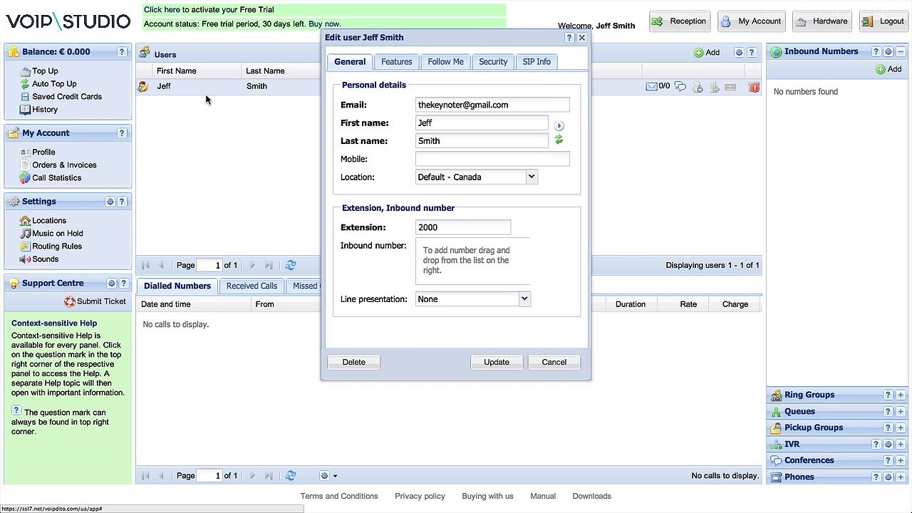 Need to add new users to your office phone system? Use VoIP Studio