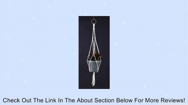 Macrame Plant Hanger Ivory, New, Hand Made,with 16mm Wood Beads, 38-40 Inches Review