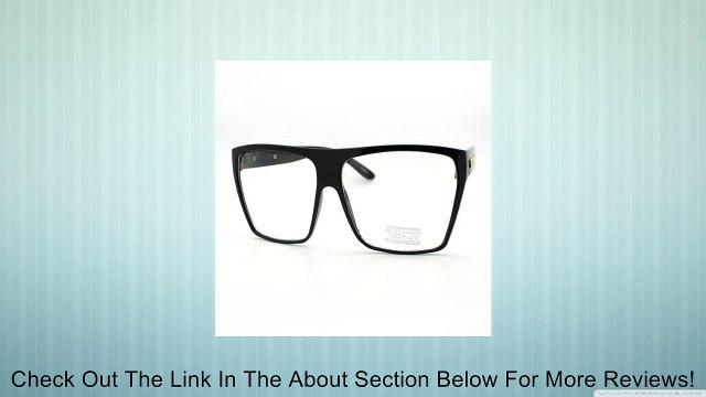 Super Oversized Eyeglasses Flat Top Square Clear Lens Glasses Frames Review