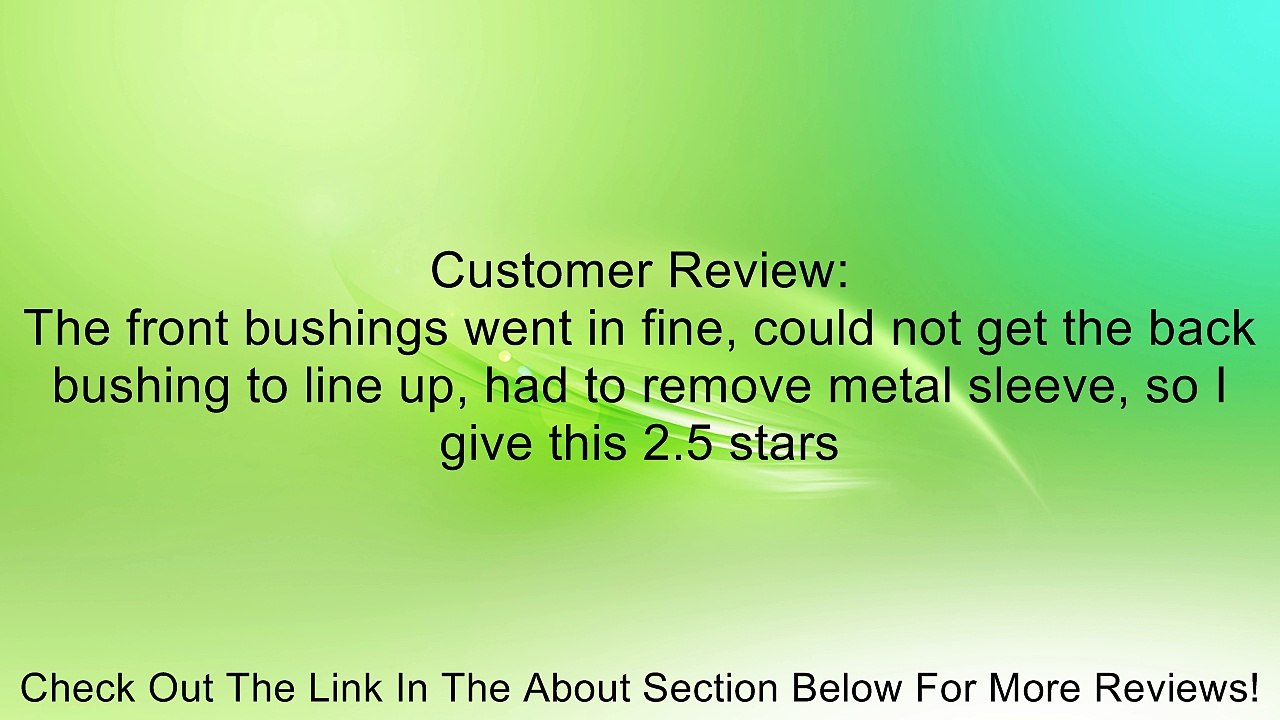 Prothane (16-1602-BL) Shifter Bushing Kit, Black Review