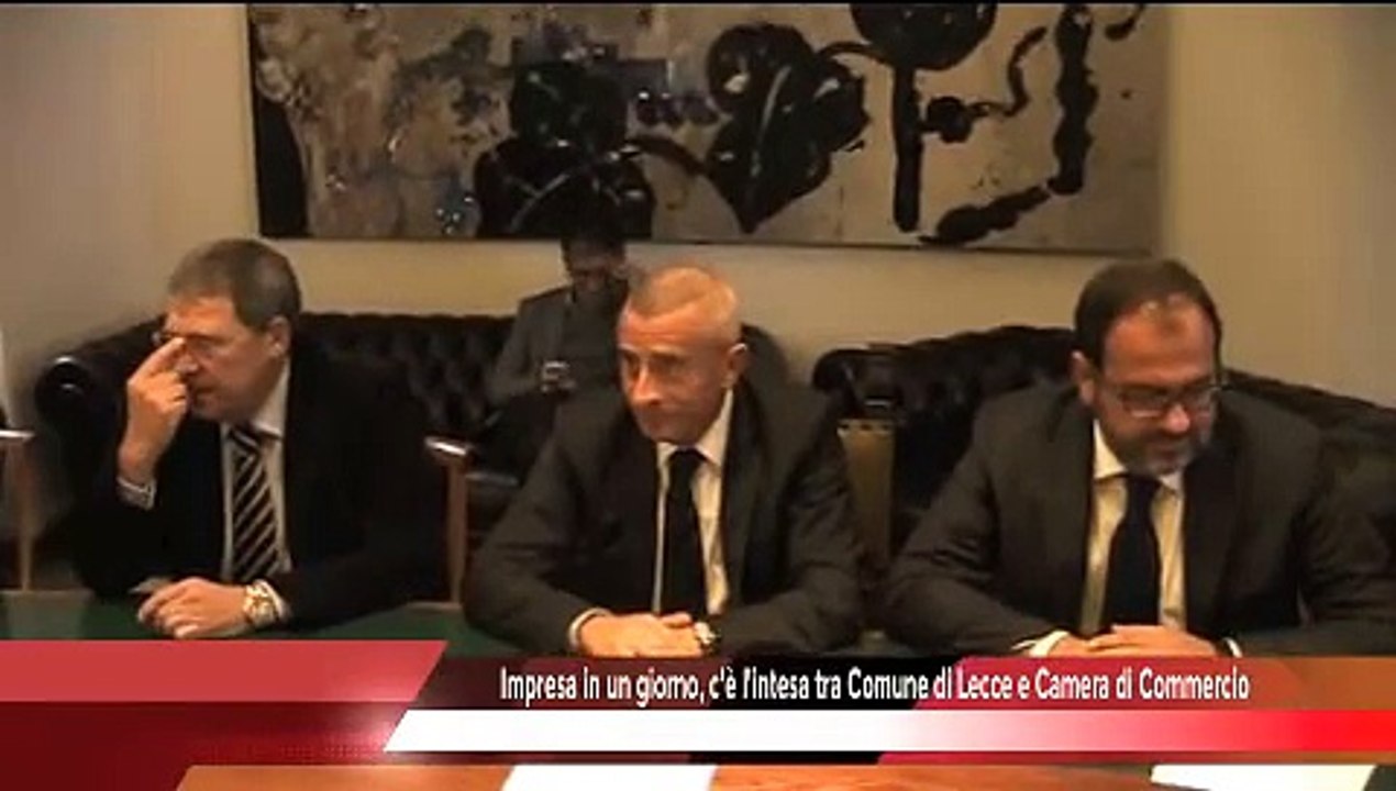 Impresa in un giorno, c'è l'intesa tra Comune di Lecce e Camera di Commercio