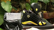 Super Max Perfect Nike Air Jordan 14 Mens Shoes Black Yellow Shoes AT SPORTSYY.RU
