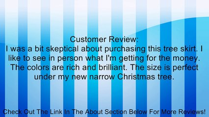 Kurt Adler Sleigh and Trees Applique and Embroidered Treeskirt, 48-Inch Review