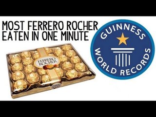 Most Ferrero Rocher Chocolates Eaten in One Minute (9 Pieces) - Guinness World Record | Furious Pete