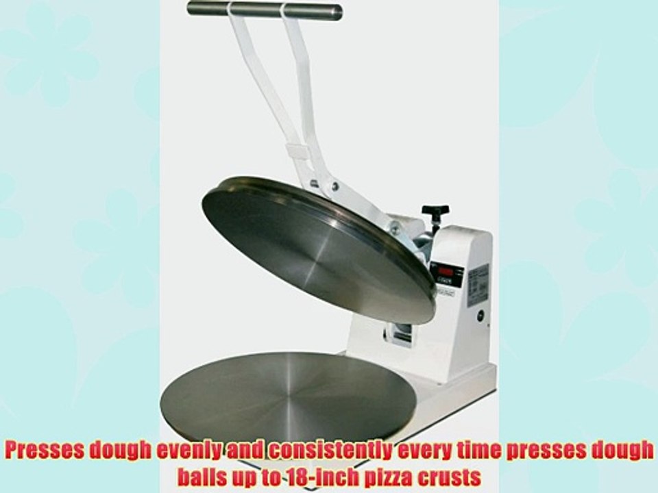 DoughXpress DM18 White PowderCoated Manual Dough Press with 18 Platens 120V 18 Width x 1778 Height x 2814 Depth