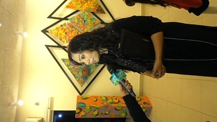 Artist " Irum Kazmi " Interview Down News at Jharoka Art Gallery ,
