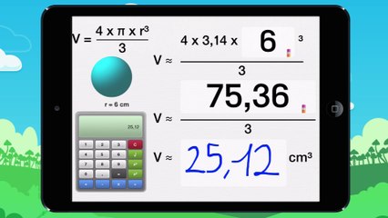 Volume de la sphère du cône de la pyramide - vidéo 12