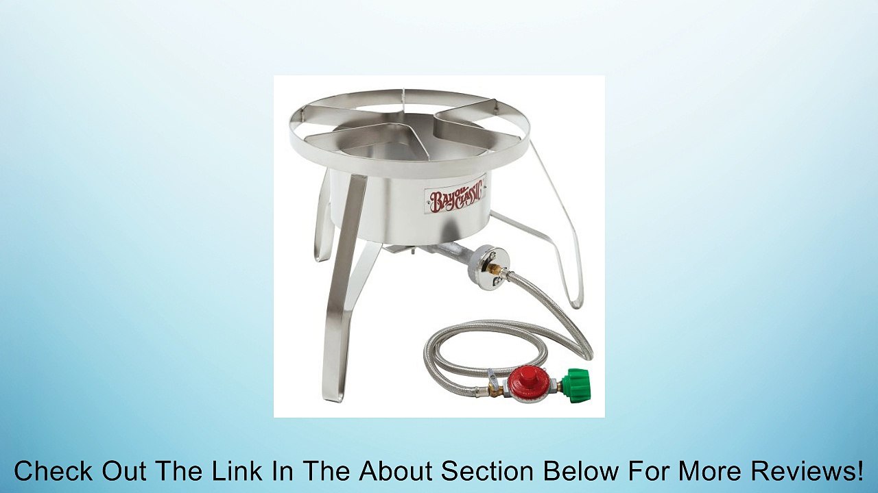 Bayou Classic SS10 Stainless Steel High Pressure Cooker with Windscreen