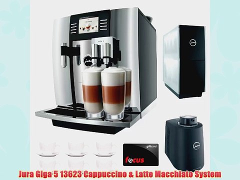 Jura Giga 5 13623 Cappuccino Latte Macchiato System 50 Focus Gift Card Jura Cup Warmer Black Stainless Steel and Jura Co