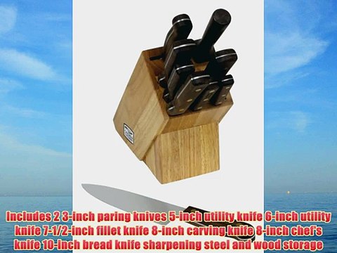 Chicago Cutlery Walnut Tradition 10Piece Knife Set with Block