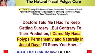 Nasal Polyps Treatment Miracle Facts Bonus + Discount