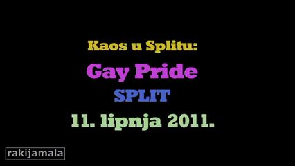 Kaos u Splitu: Gay pride (11. 6. 2011. Split, Croatia)