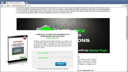 Wordpress Backup Plugin - HD Video Demo 3
