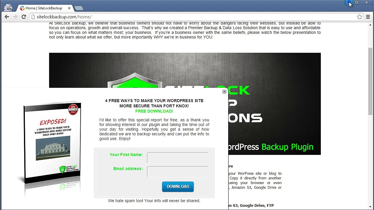 Wordpress Backup Plugin - HD Video Demo 4