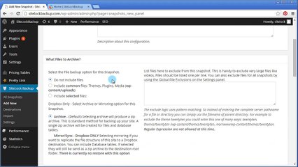Wordpress Backup Plugin - HD Video Demo 5