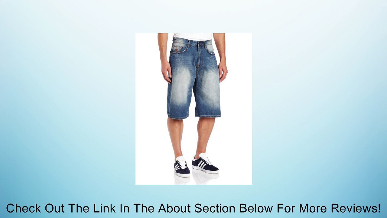 Rocawear Men's Contra Denim Short, Light Wash, 34 Review