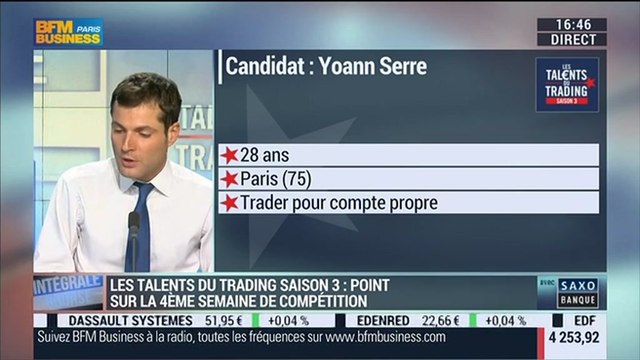 Les Talents du Trading, saison 3 : Yoann Serre, Fabrice Pelosi et Jérôme Vinerier, dans Intégrale Bourse - 19/11