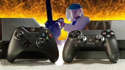 Battle Damage - Xbox One vs. PS4 Durability Test: Loser Gets the Chainsaw