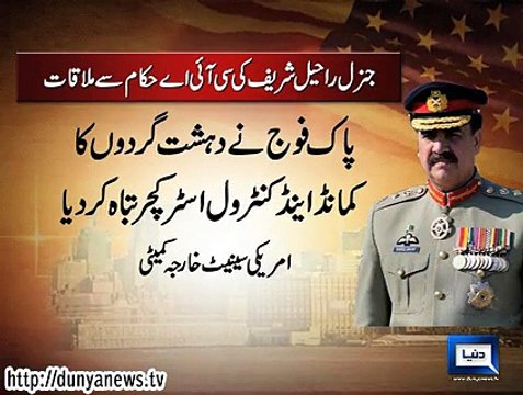 Dunya News - Washington: COAS Gen Raheel, CIA vow to fight terrorism