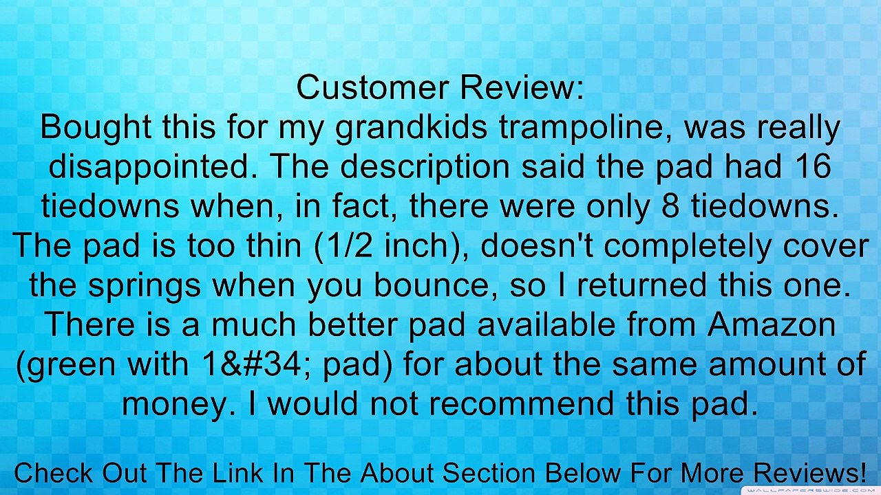 Power TrampolineTM Trampoline Premium Replacement Pad Review