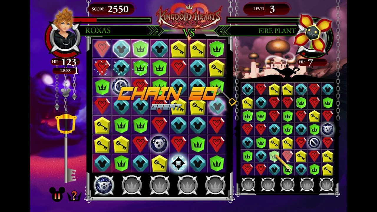 Kingdom Hearts Magical Puzzle Clash Let's Play / PlayThrough / WalkThrough Part  - Playing As Roxas