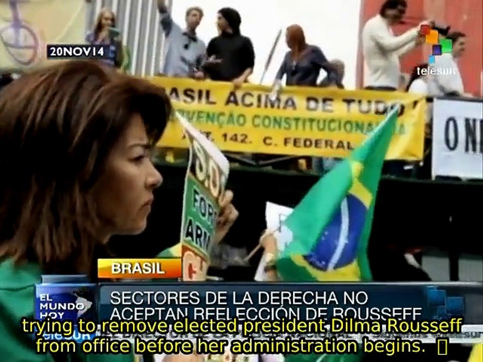 Right-wing groups in Brazil refuse to accept Rousseff reelection