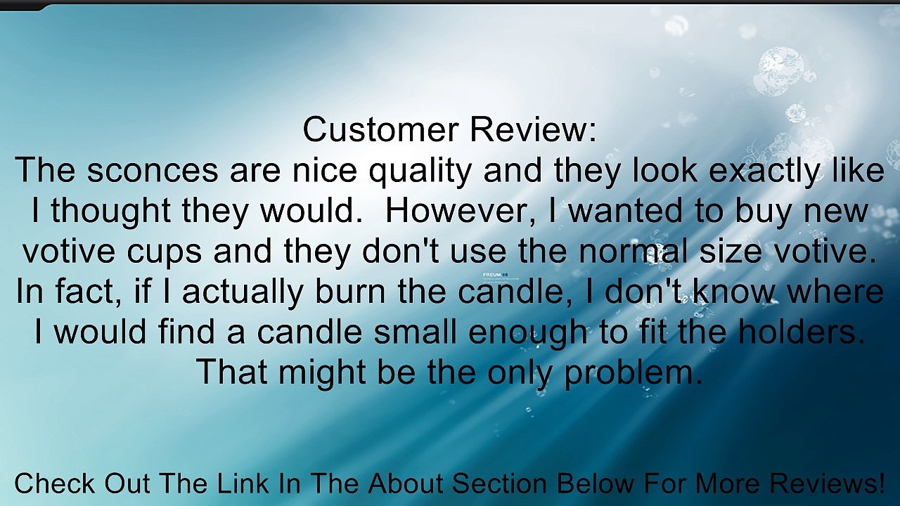 Metal Modern Art Wall Mount Candle Votive Holder Sconce Set of Two Review