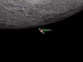 Saturne eclipse lune