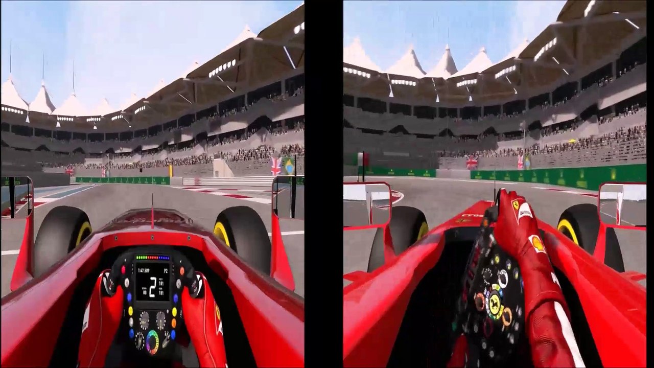 Ferrari F14 T VS Ferrari F138, Yas-Marina Circuit, OnBoard, F1 2014 F1 2013 HD