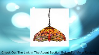 CHLOE Lighting CH2825DB18-DH3 Tiffany-style Dragonfly 3-Light Ceiling Pendant Fixture with 18-Inch Shade Review