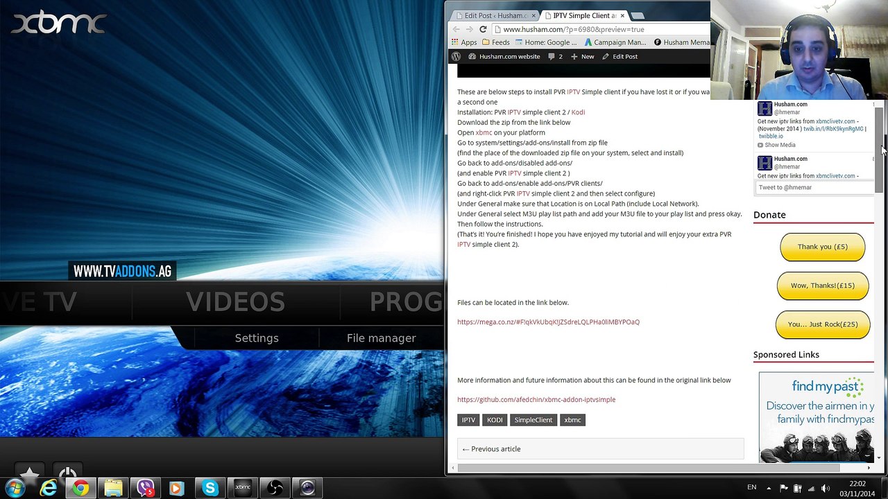 How to add two IPTV Simple Client