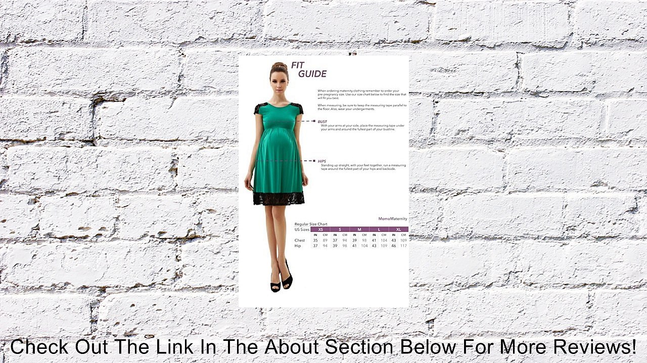 Momo Maternity "Piper" Lace Top Flowy Dress - Black M Review