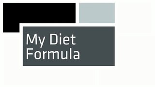 My Diet Formula