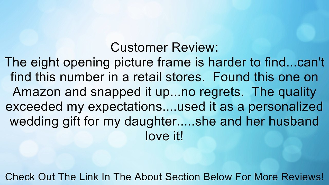 Black 8 Opening Picture Mat with Black Frame for 8 4x6 Pictures or Letter Art, Great Gift Item Review